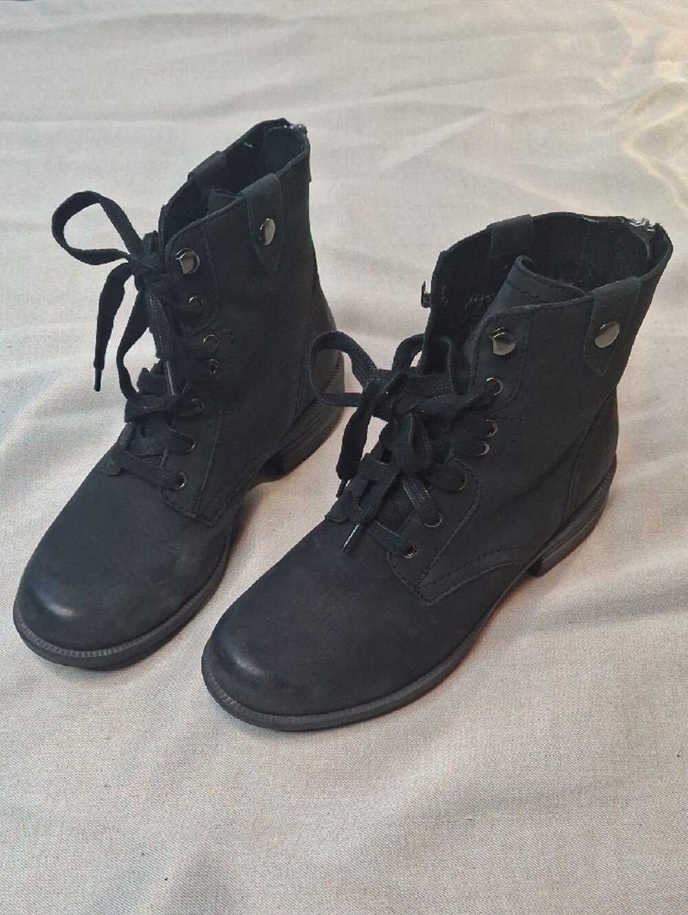 Rockport Cobb Hill Black Suede Leather Back Zip Boots US 6 - Picture 6 of 8